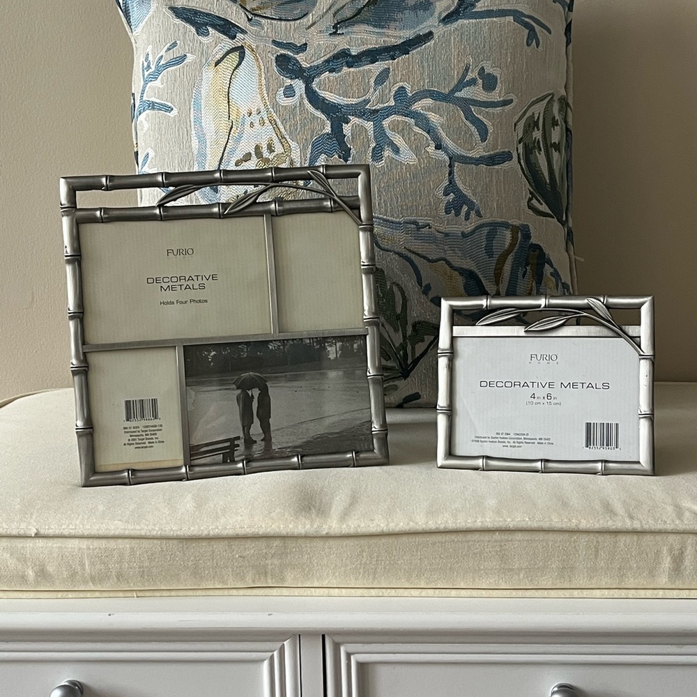 Furio Silver Bamboo Picture Frame Set